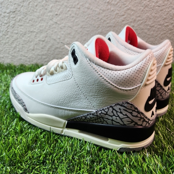 Men Size 7.5 - Jordan 3 Retro Mid White Cement Reimagined - Picture 8 of 11